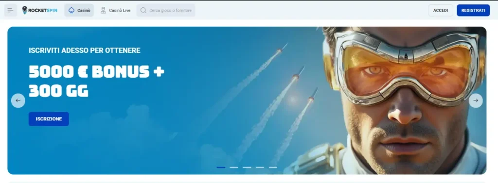 RocketSpin Casino con cashout rapido